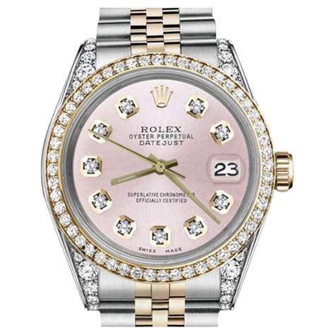 30mm rolex|Rolex 31mm diamond bezel.